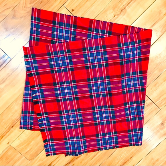 Gap Plaid flannel scarf wrap winter Christmas holiday preppy red navy bl… - Picture 1 of 4
